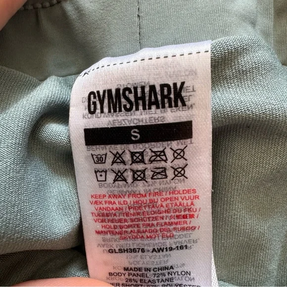 Gymshark Women's Athletic Light Blue Shorts - Picture 6 of 6